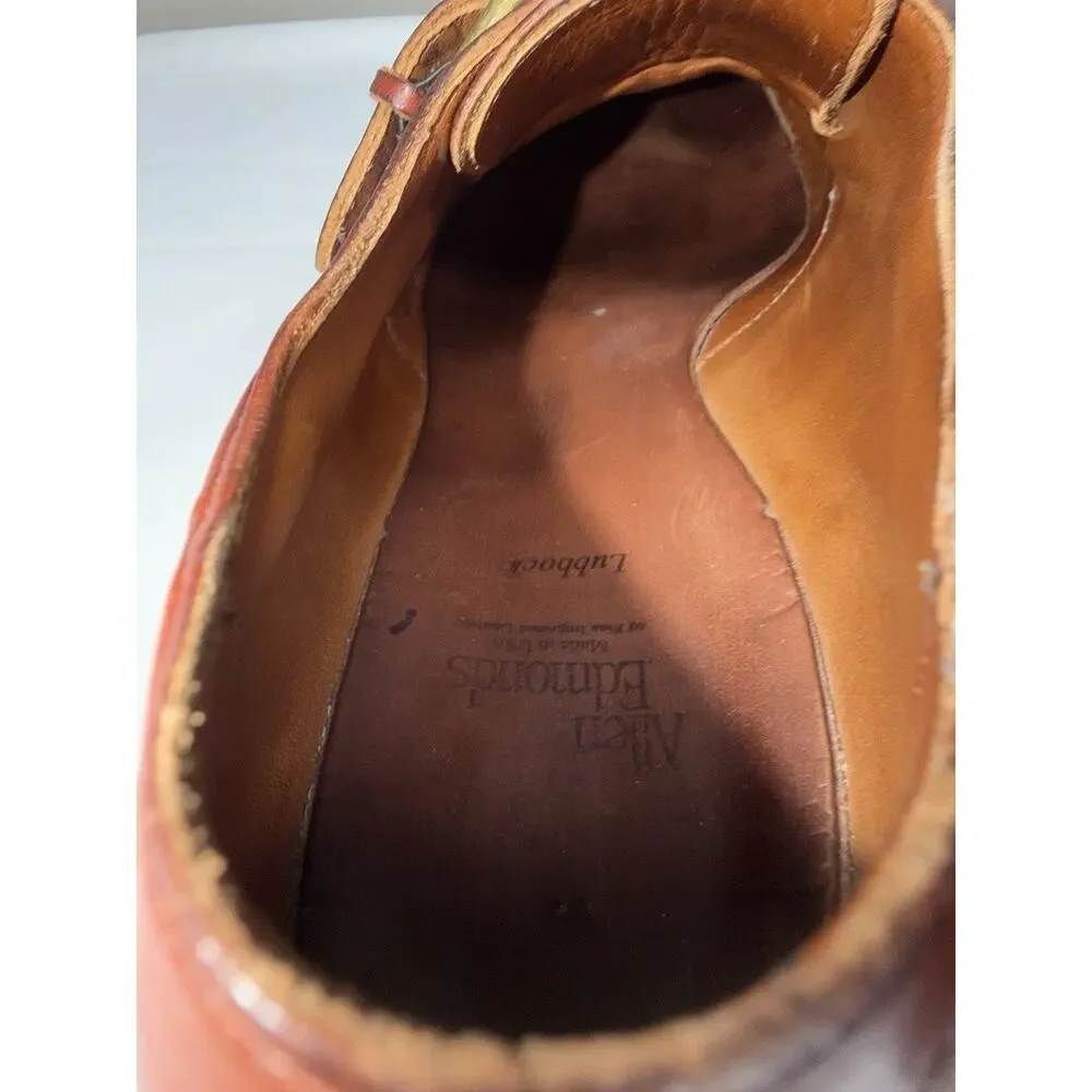 Allen Edmonds Lubbock Brown Leather Monk Strap Size 14 D